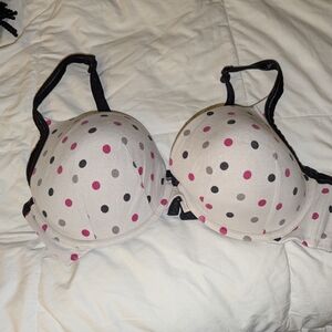 Lane Bryant Cacique Black pink, Grey Polka Dot  White Bra Size 42DD